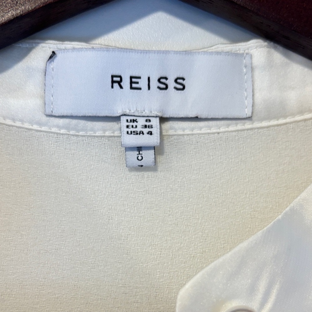 Reiss Cream Button-Front Shirt Dress - Picture 2 of 3